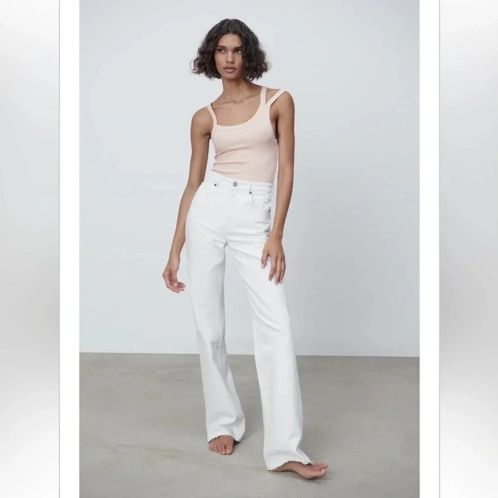 NWT ZARA ASYMMETRIC RIB BODYSUIT size Large